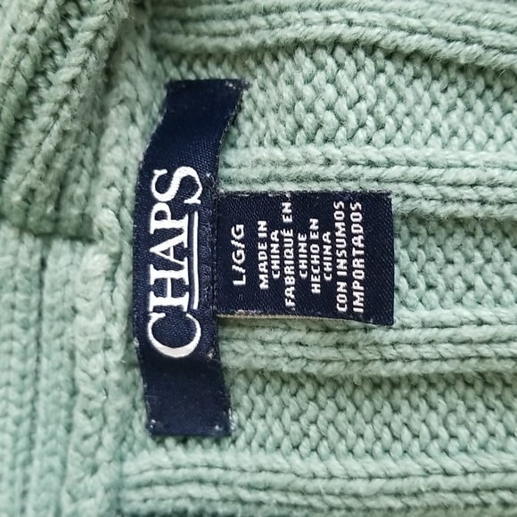 (L) Chaps Mint Green Cottagecore Knit Vest ❤ Cozy ❤ Perfect for Autumn ❤ - Picture 5 of 8
